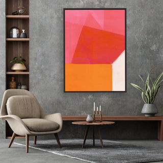 Color Bump 1 framed vertical canvas wall art piece for sale at Vybe Interior
