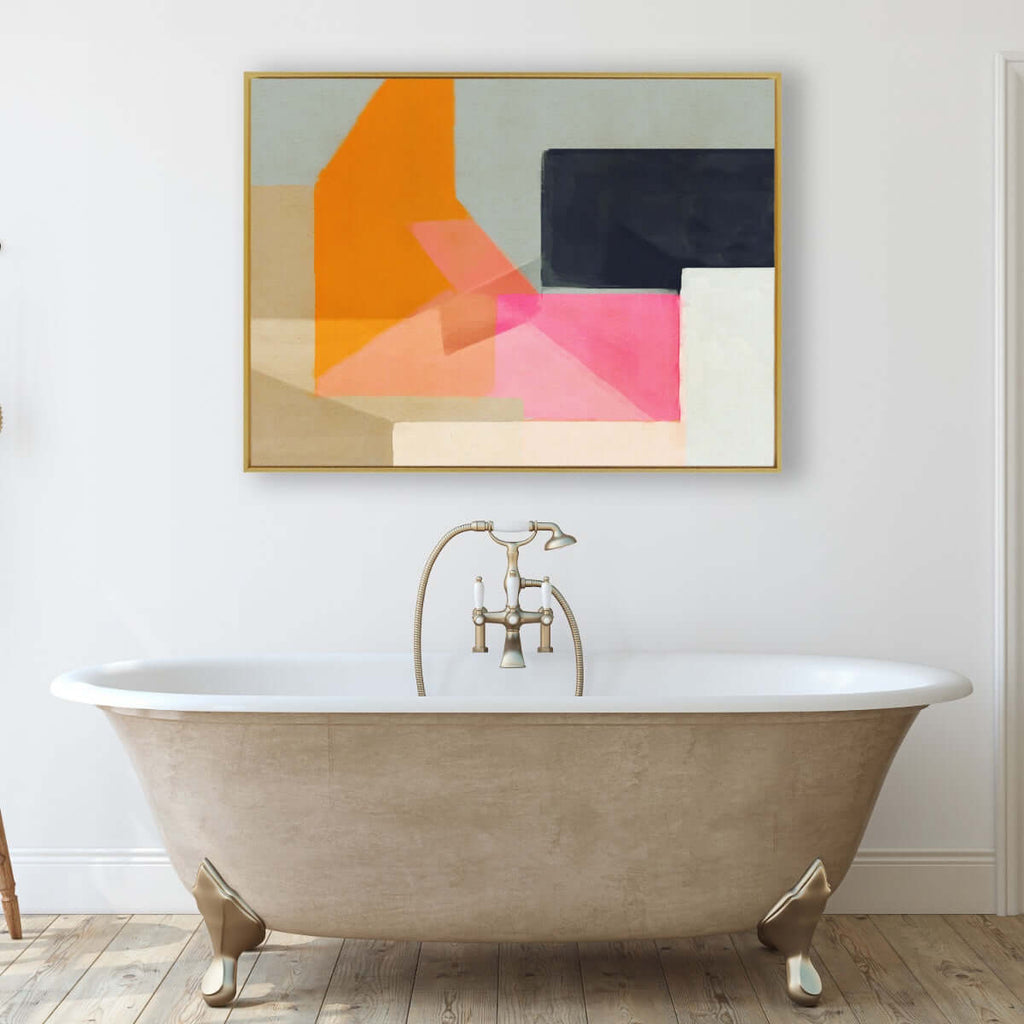 Color Bump 4 framed horizontal canvas wall art piece for sale at Vybe Interior