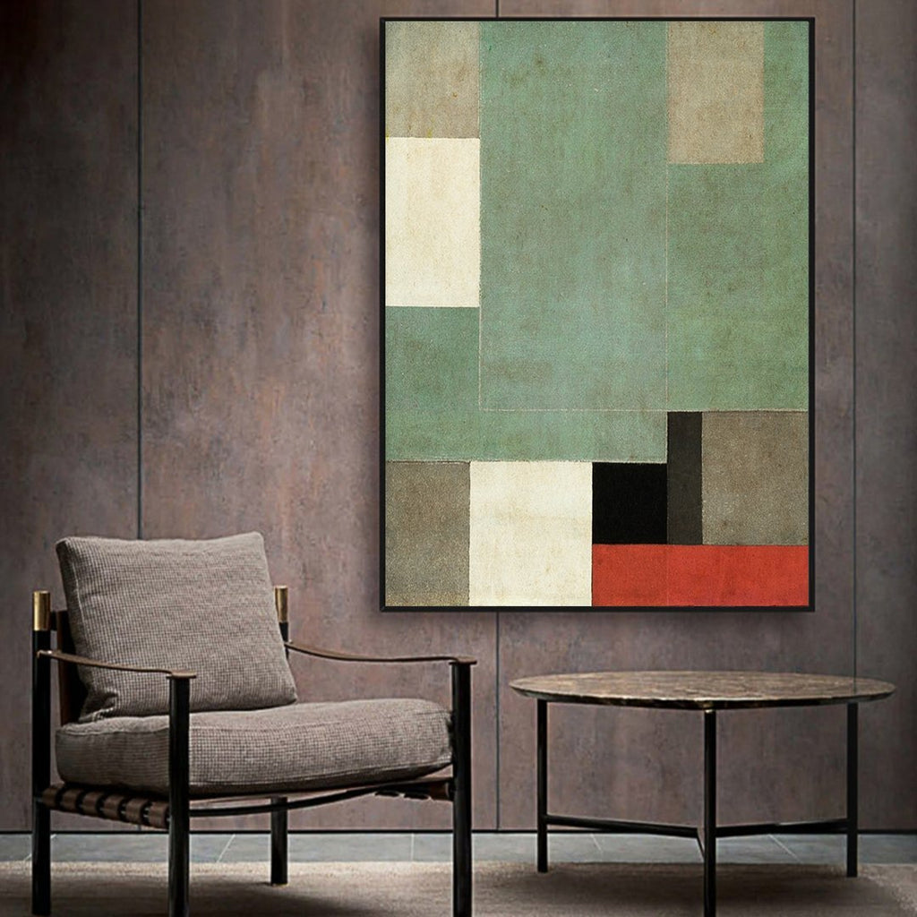 Concrete Jungle framed vertical canvas wall art piece for sale at Vybe Interior