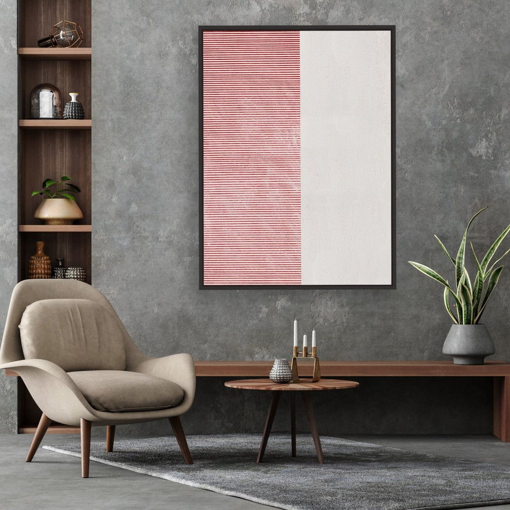 Cut Connections 1 framed vertical canvas wall art piece for sale at Vybe Interior