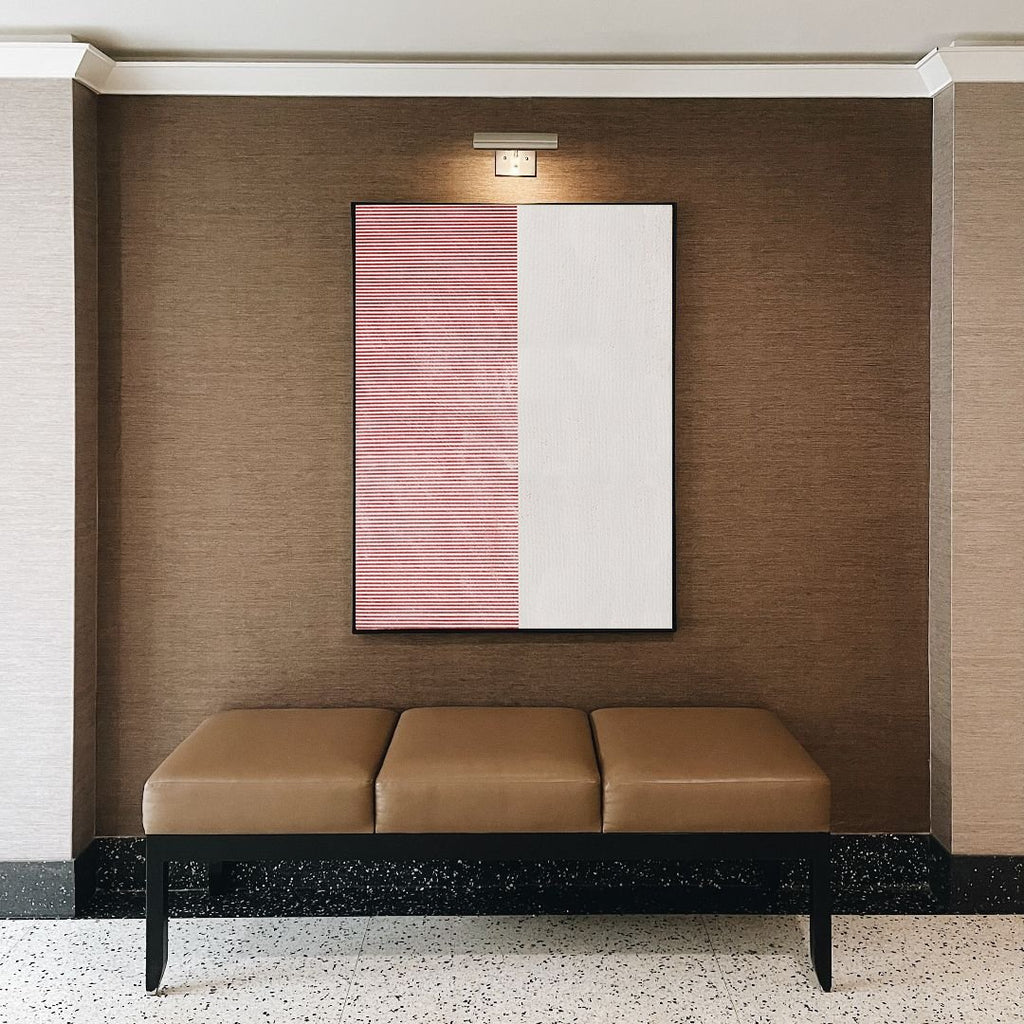 Cut Connections 1 framed vertical canvas wall art piece for sale at Vybe Interior