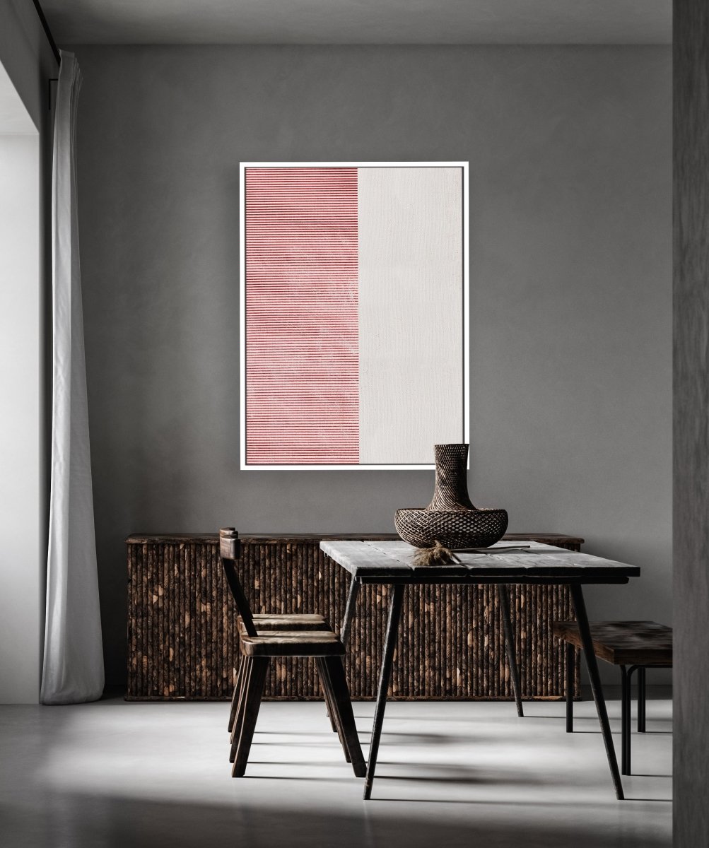 Cut Connections 1 framed vertical large canvas wall art piece for sale at Vybe Interior