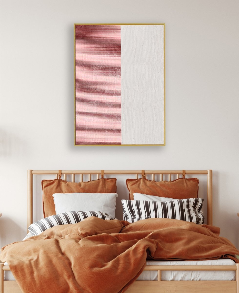 Cut Connections 1 framed horizontal canvas wall art piece for sale at Vybe Interior