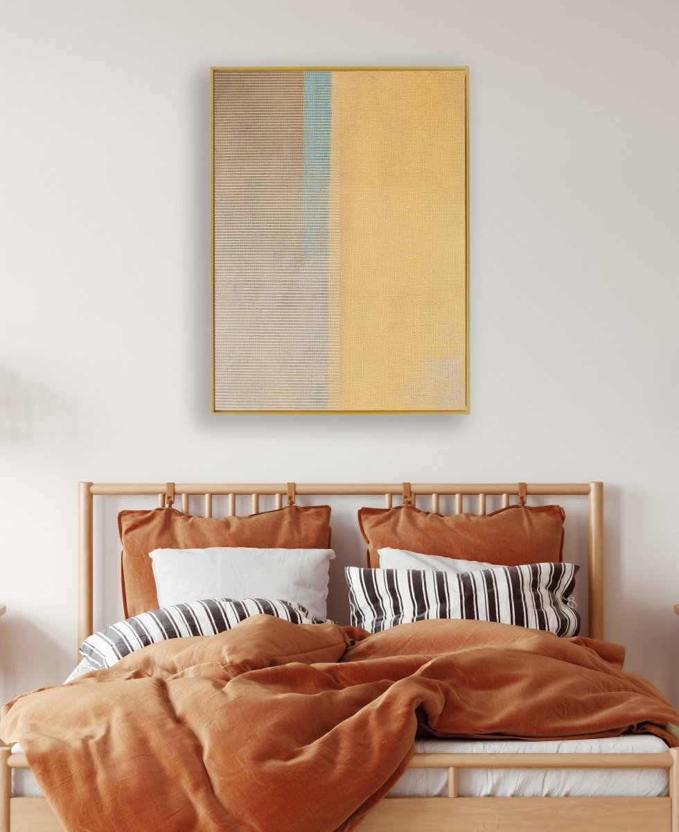 Cut Connections 3 framed horizontal canvas wall art piece for sale at Vybe Interior