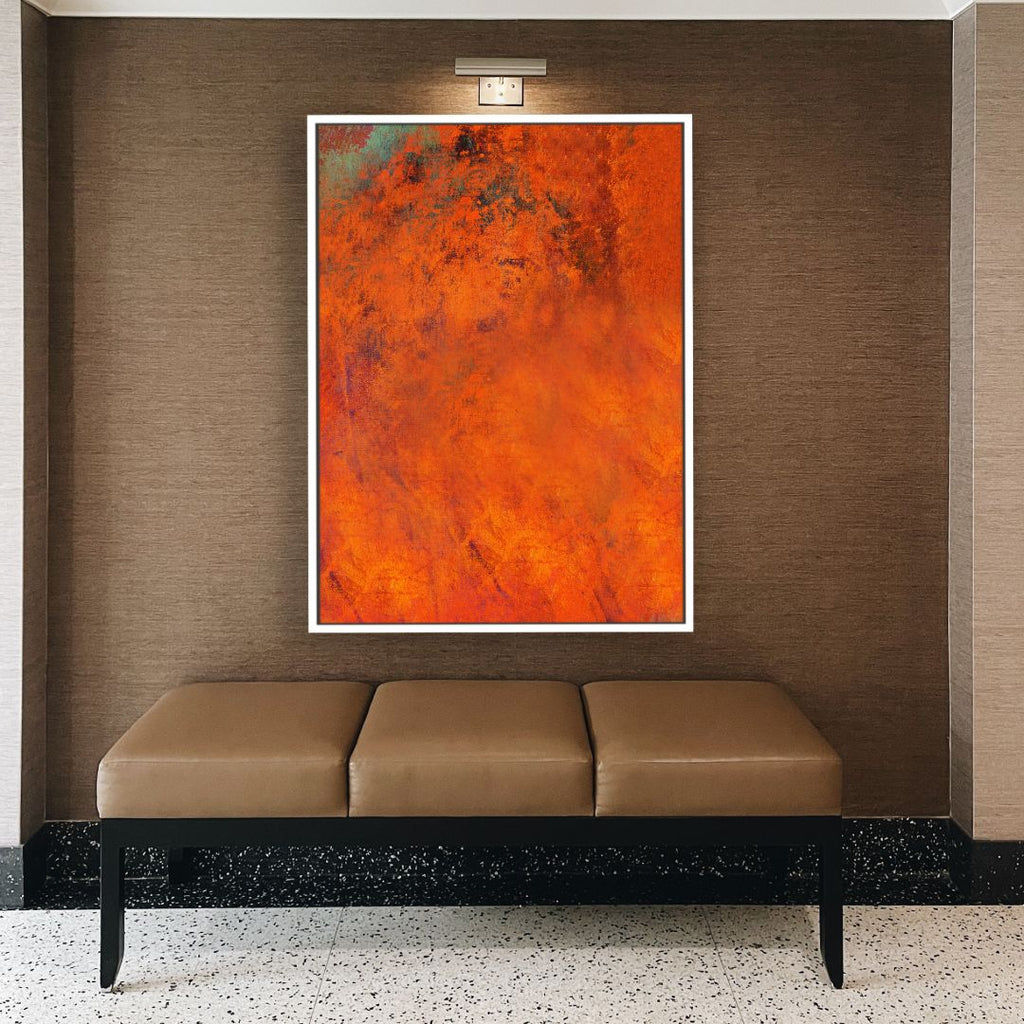 Dawned framed vertical canvas wall art piece for sale at Vybe Interior