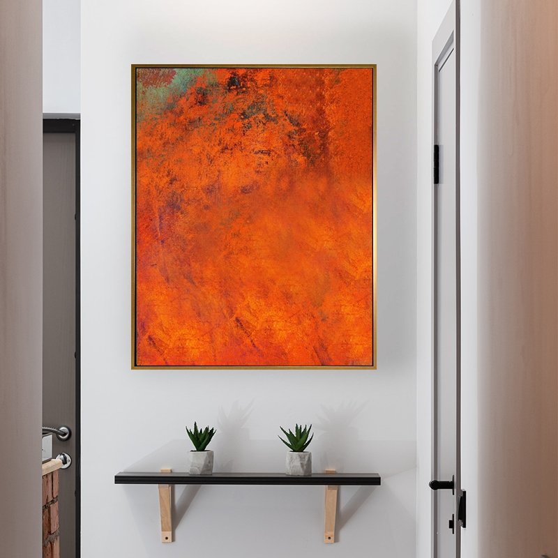 Dawned framed vertical canvas wall art piece for sale at Vybe Interior