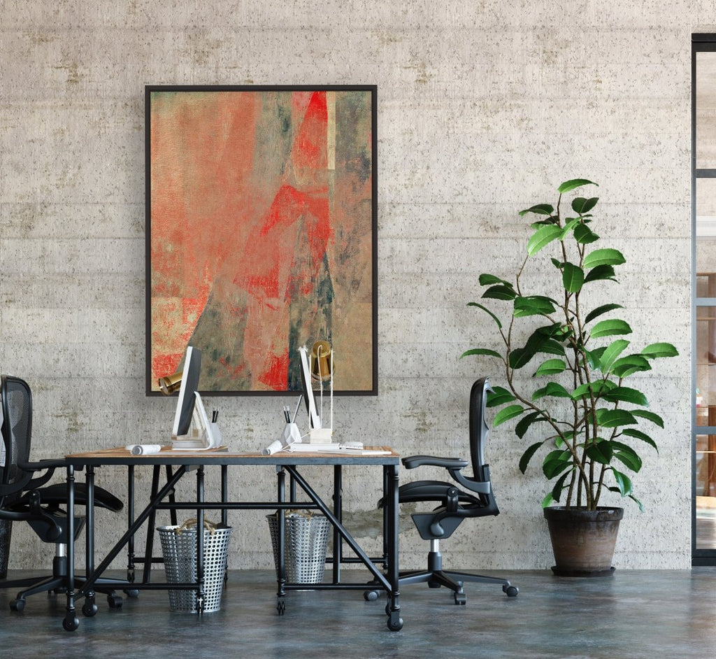 Difficult Paths framed vertical canvas wall art piece for sale at Vybe Interior