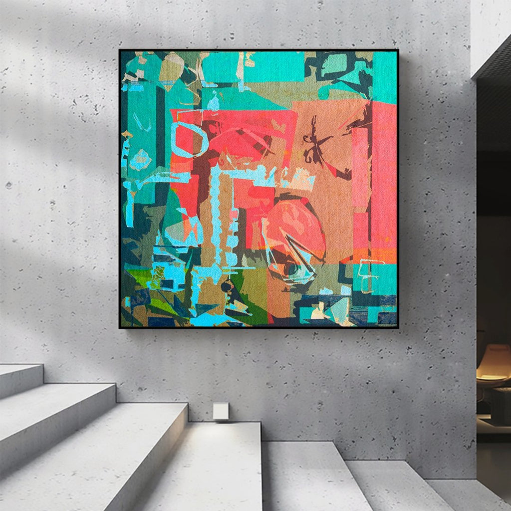 Elephant Rose framed canvas wall art piece for sale at Vybe Interior