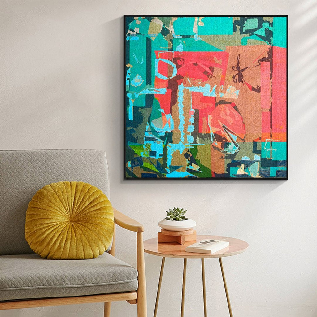 Elephant Rose framed canvas wall art piece for sale at Vybe Interior