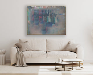 Evenings in Paris framed horizontal large canvas wall art piece for sale at Vybe Interior