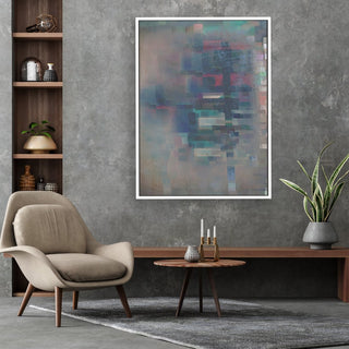Evenings in Paris framed vertical canvas wall art piece for sale at Vybe Interior