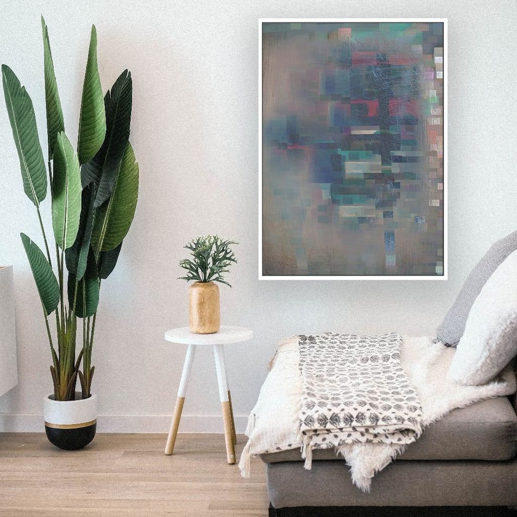 Evenings in Paris framed vertical canvas wall art piece for sale at Vybe Interior