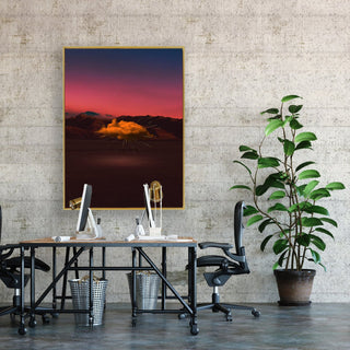 Explosion Canvas framed vertical canvas wall art piece for sale at Vybe Interior