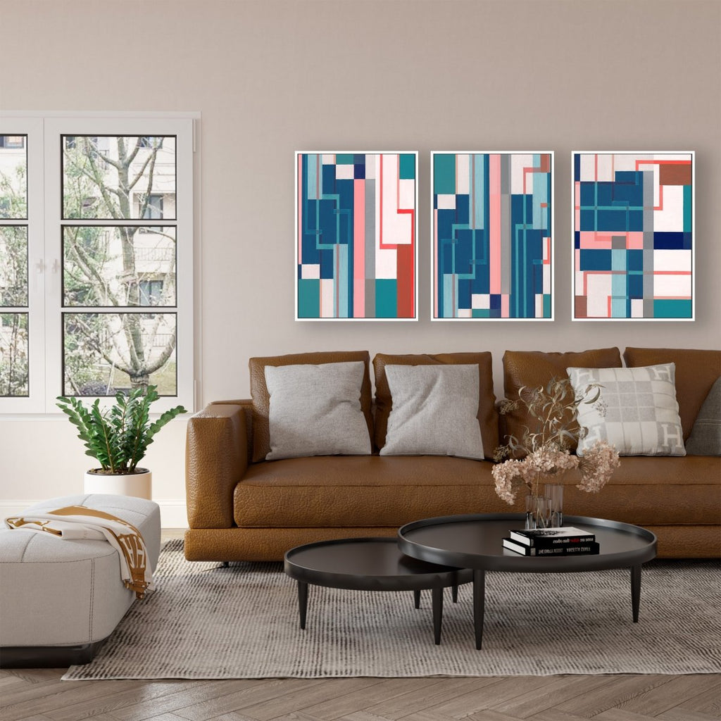 Exposed Pipes Canvas (Set of 3) - Vybe Interior