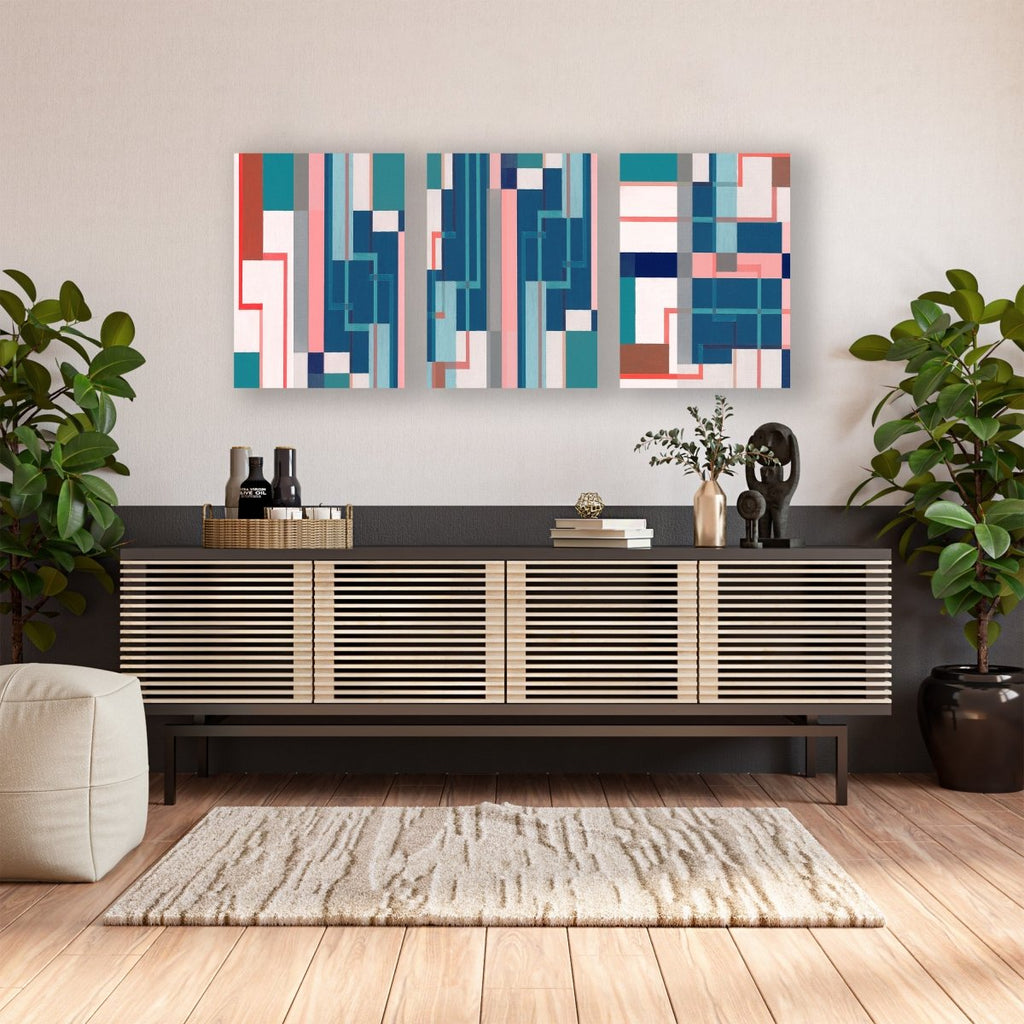 Exposed Pipes Canvas (Set of 3) - Vybe Interior