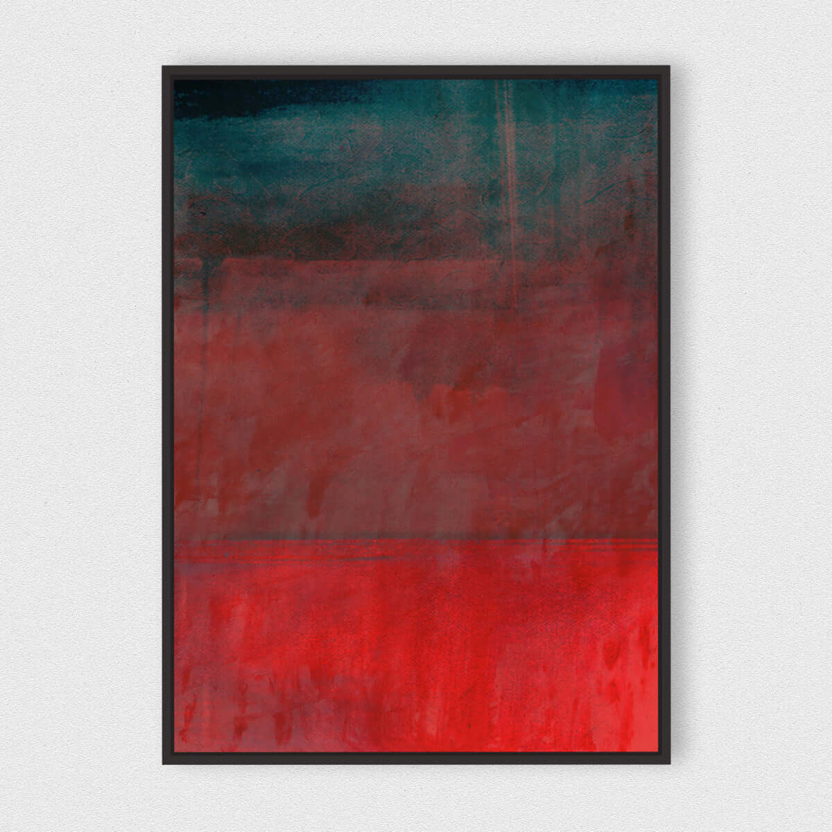 Fading into Red framed horizontal canvas wall art piece for sale at Vybe Interior