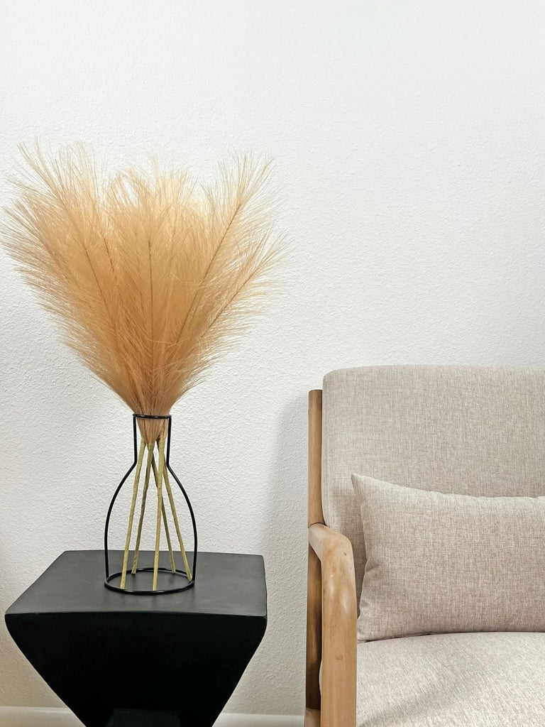 Faux Pampas Grass - Apricot (5 Stems) - Vybe Interior