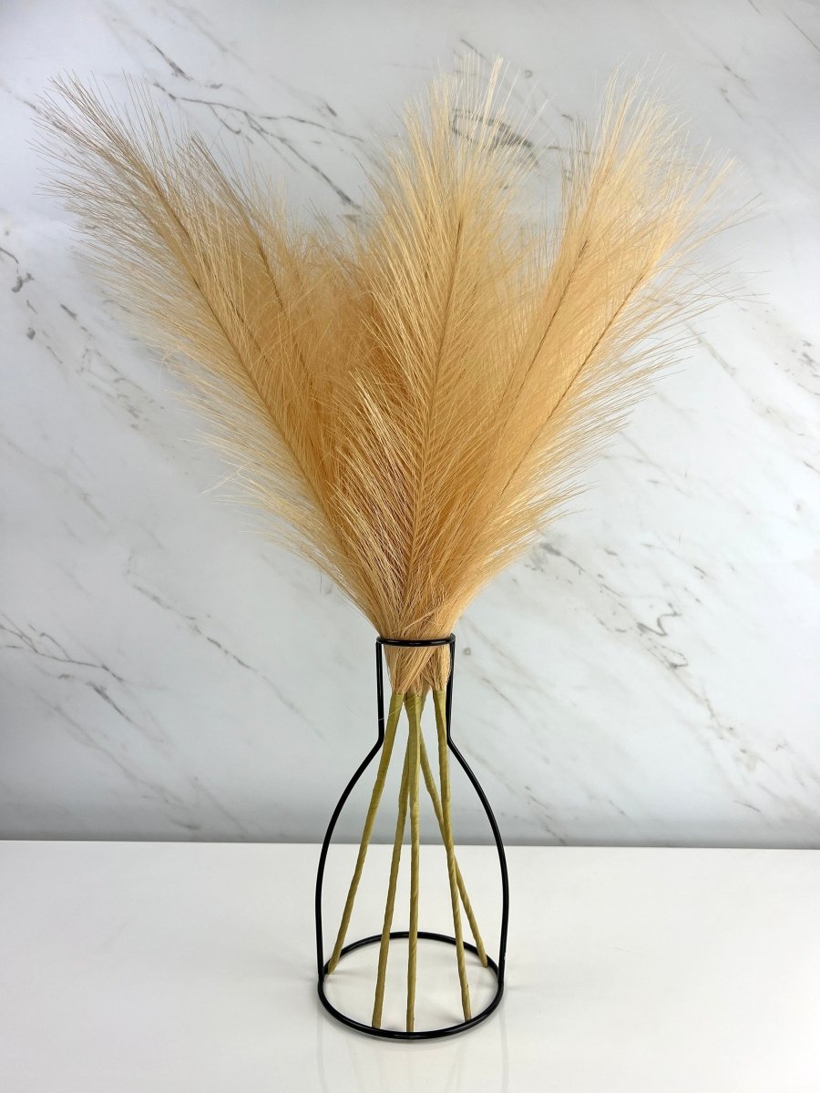 Faux Pampas Grass - Apricot (5 Stems) - Vybe Interior
