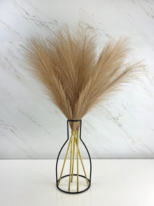 Faux Pampas Grass - Light Brown (5 Stems) - Vybe Interior