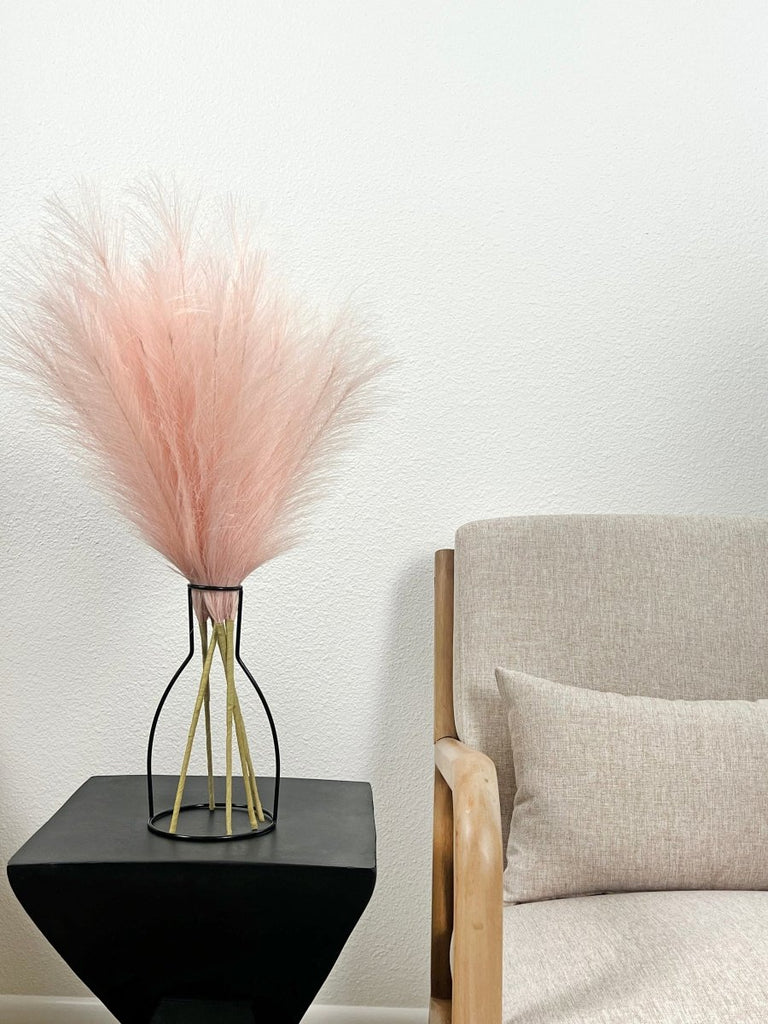 Faux Pampas Grass - Pastel Pink (5 Stems) - Vybe Interior