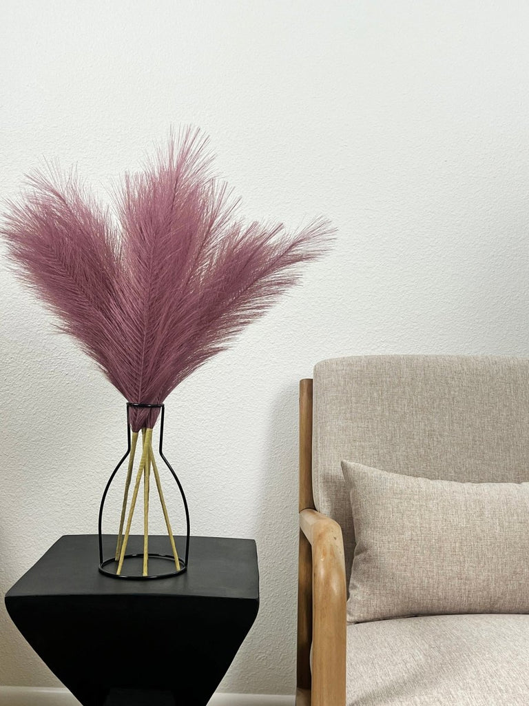Faux Pampas Grass - Violet (5 Stems) - Vybe Interior