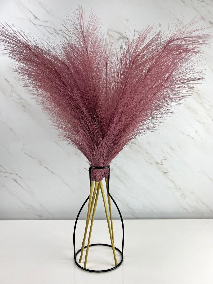 Faux Pampas Grass - Violet (5 Stems) - Vybe Interior