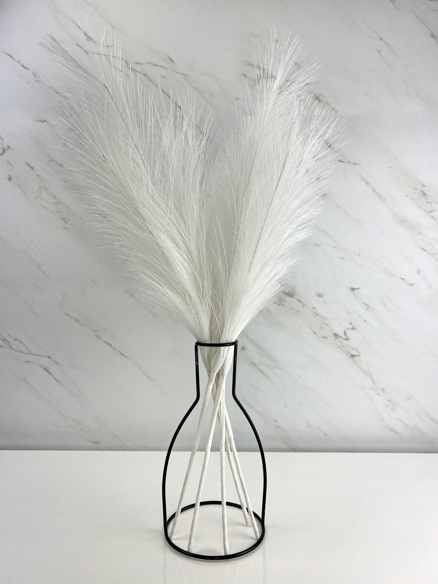 Faux Pampas Grass - White (5 Stems) - Vybe Interior