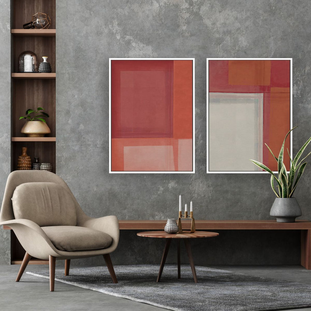 Fickleness large canvas framed 2 piece large canvas wall art piece for sale at Vybe Interior