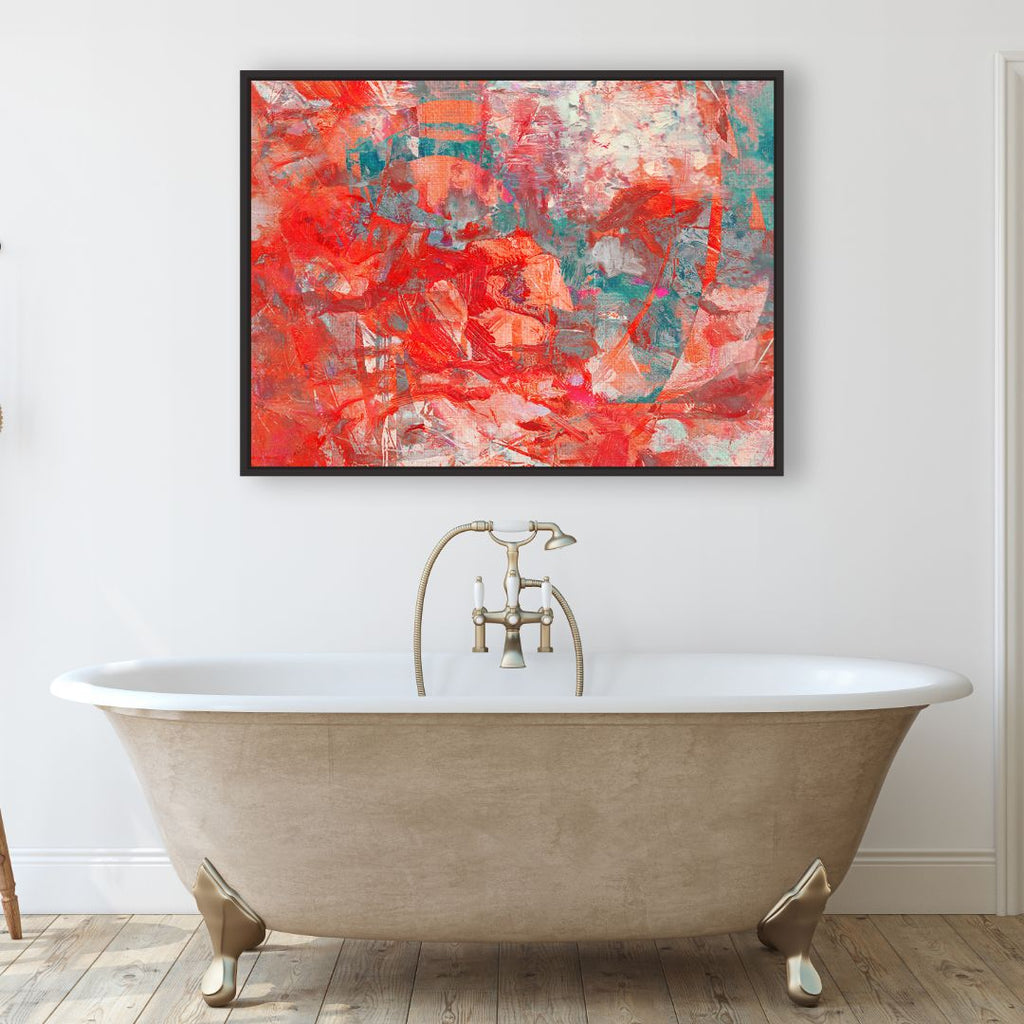 Fire Dance framed horizontal canvas wall art piece for sale at Vybe Interior