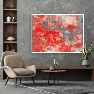 Fire Dance framed vertical canvas wall art piece for sale at Vybe Interior