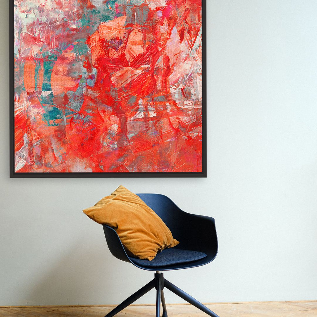 Fire Dance framed vertical canvas wall art piece for sale at Vybe Interior