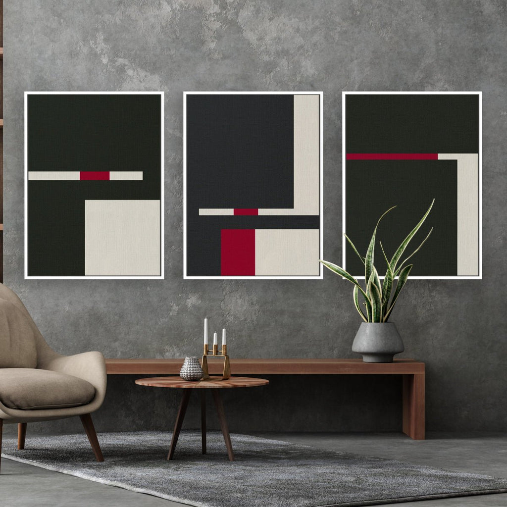 Follow The Leader framed 3 piece canvas wall art piece for sale at Vybe Interior