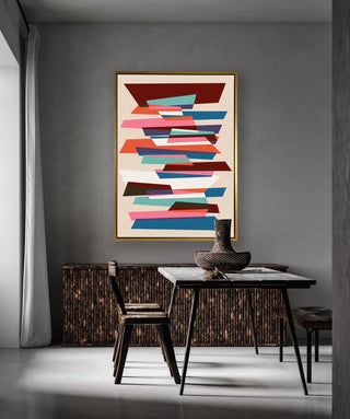 Fragments framed horizontal canvas wall art piece for sale at Vybe Interior