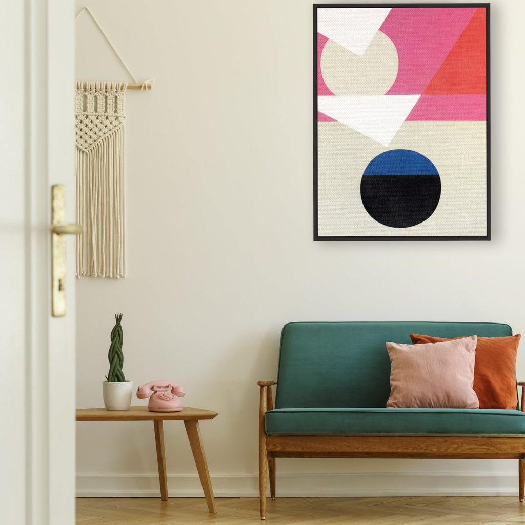 Frederick Hammersley framed horizontal canvas wall art piece for sale at Vybe Interior
