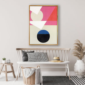 Frederick Hammersley framed vertical canvas wall art piece for sale at Vybe Interior