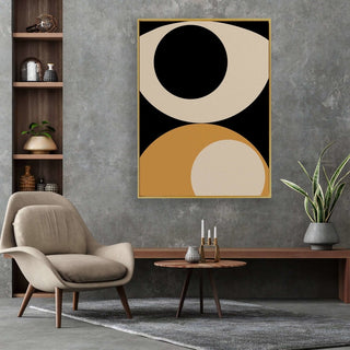 Full Circle framed vertical canvas wall art piece for sale at Vybe Interior