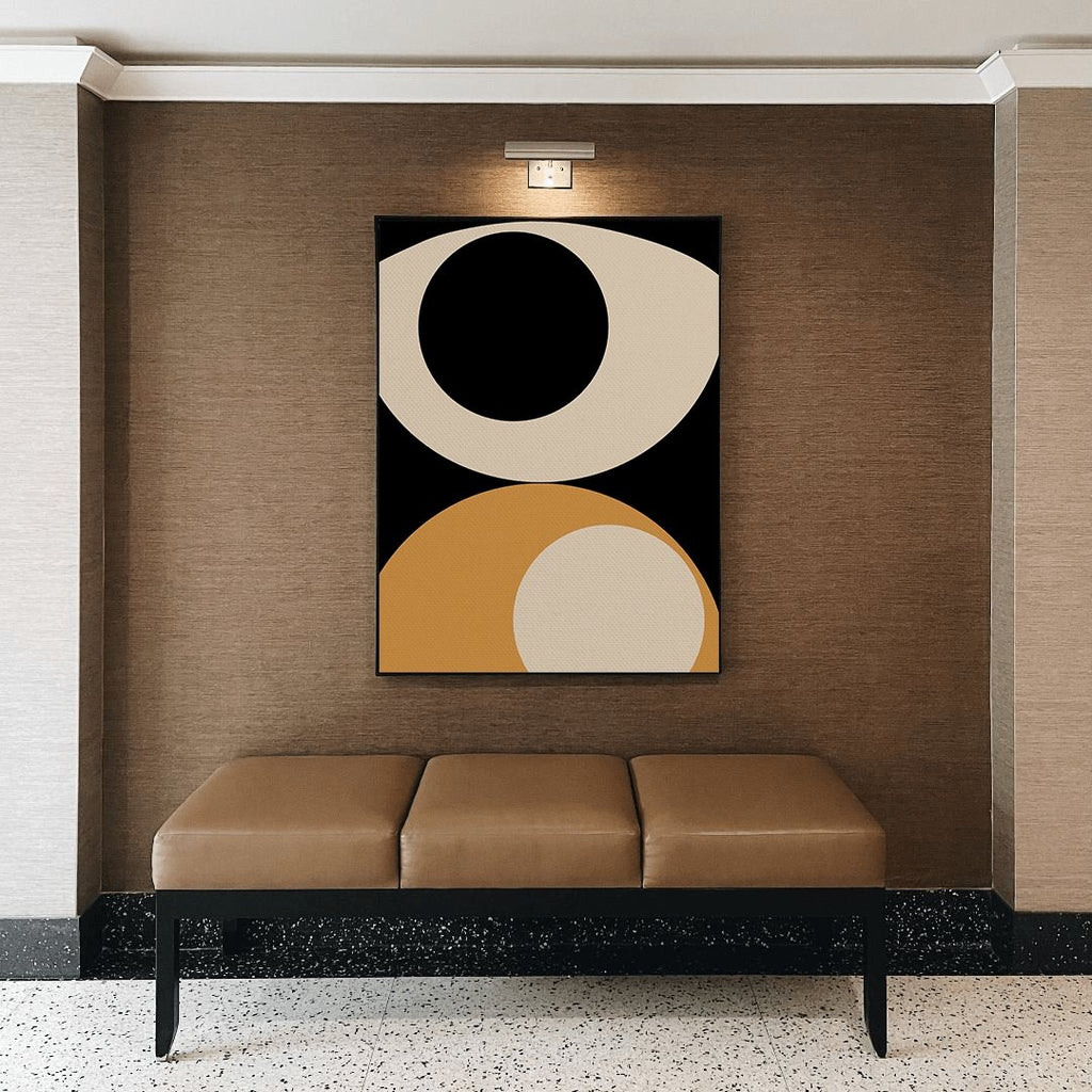 Full Circle framed vertical canvas wall art piece for sale at Vybe Interior