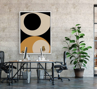 Full Circle framed vertical large canvas wall art piece for sale at Vybe Interior