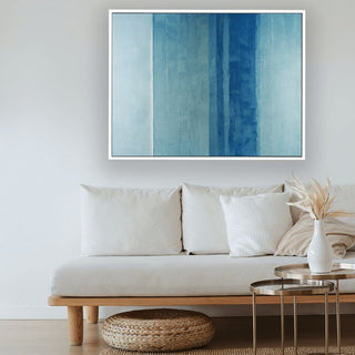 Full Tide framed horizontal canvas wall art piece for sale at Vybe Interior