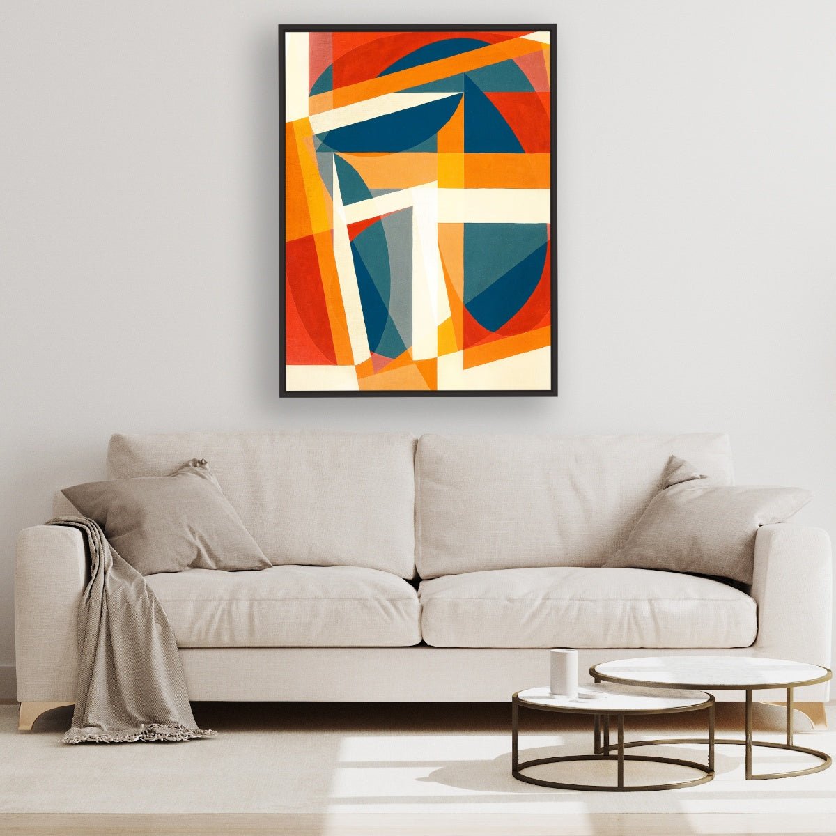 Geometric Joy - Horizontal Canvas Wall Art - Vybe Interior