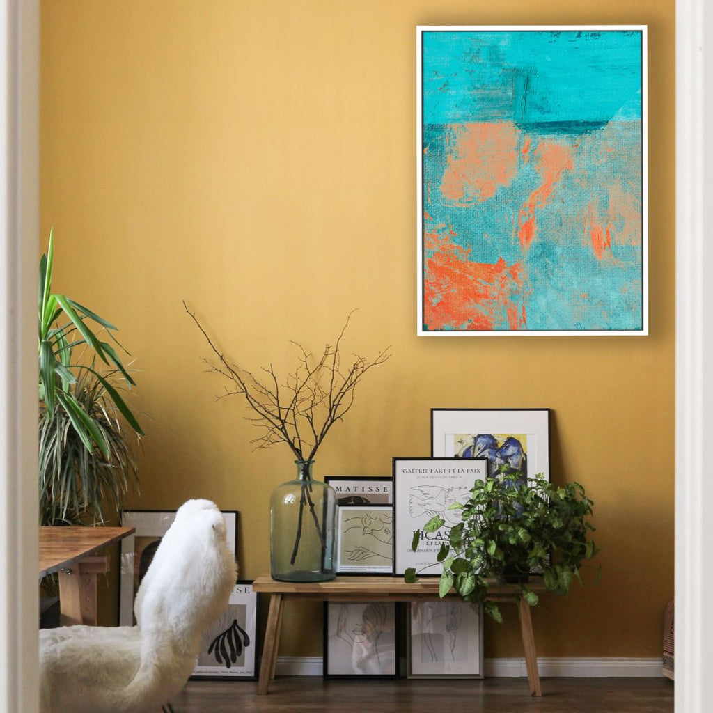 Ghost Ship framed vertical canvas wall art piece for sale at Vybe Interior