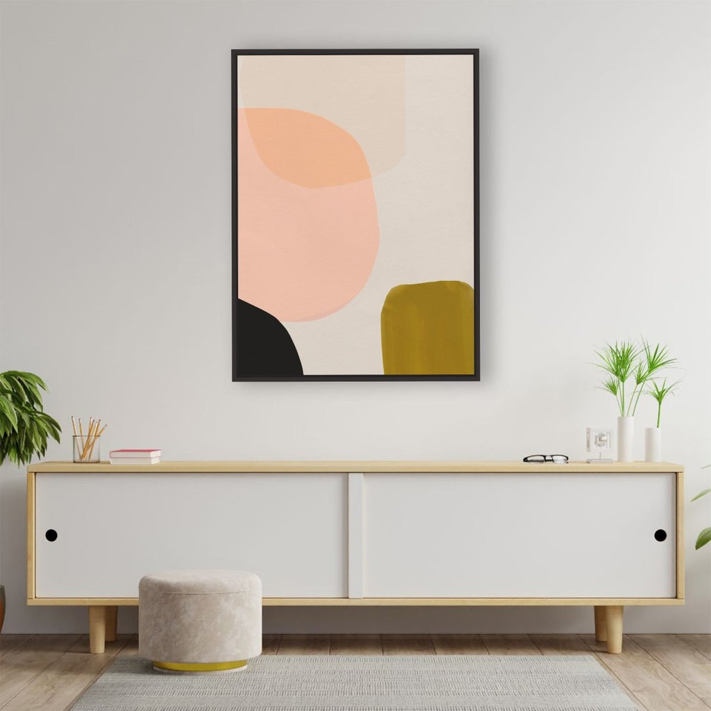 Gloop framed vertical canvas wall art piece for sale at Vybe Interior