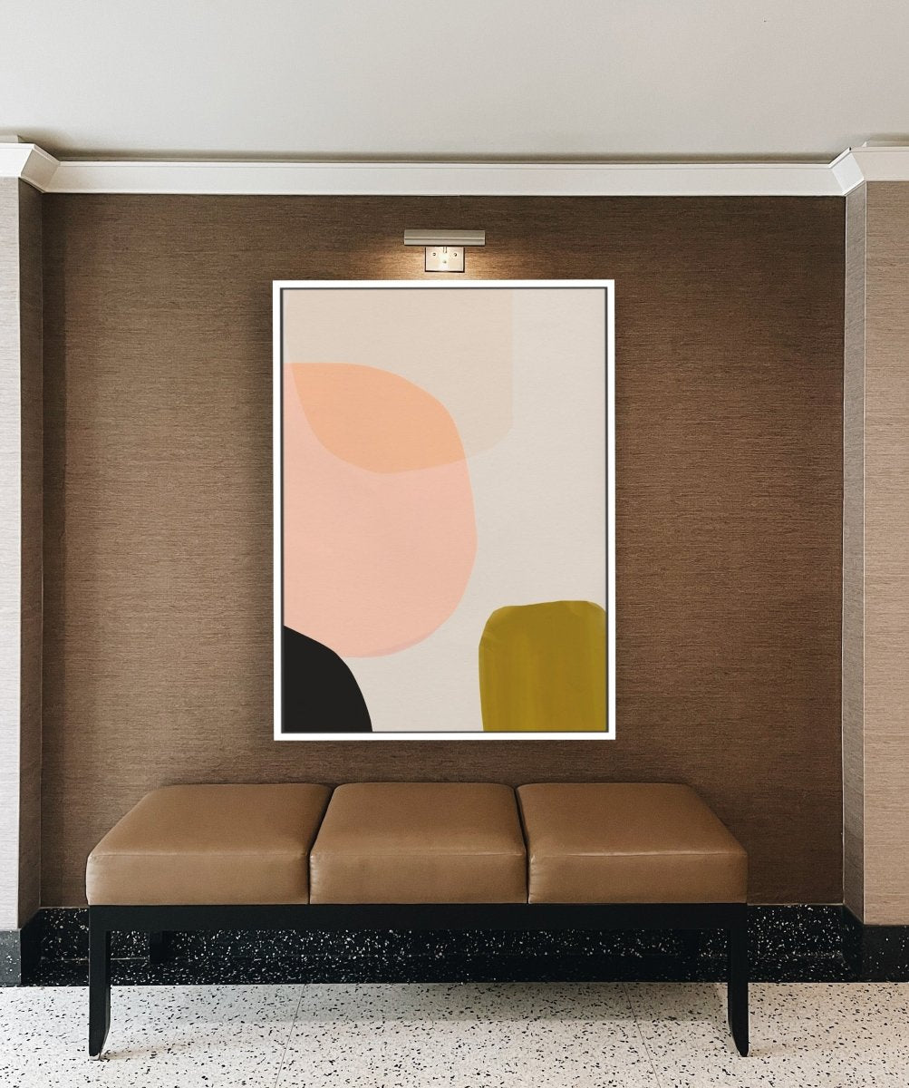 Gloop framed vertical canvas wall art piece for sale at Vybe Interior