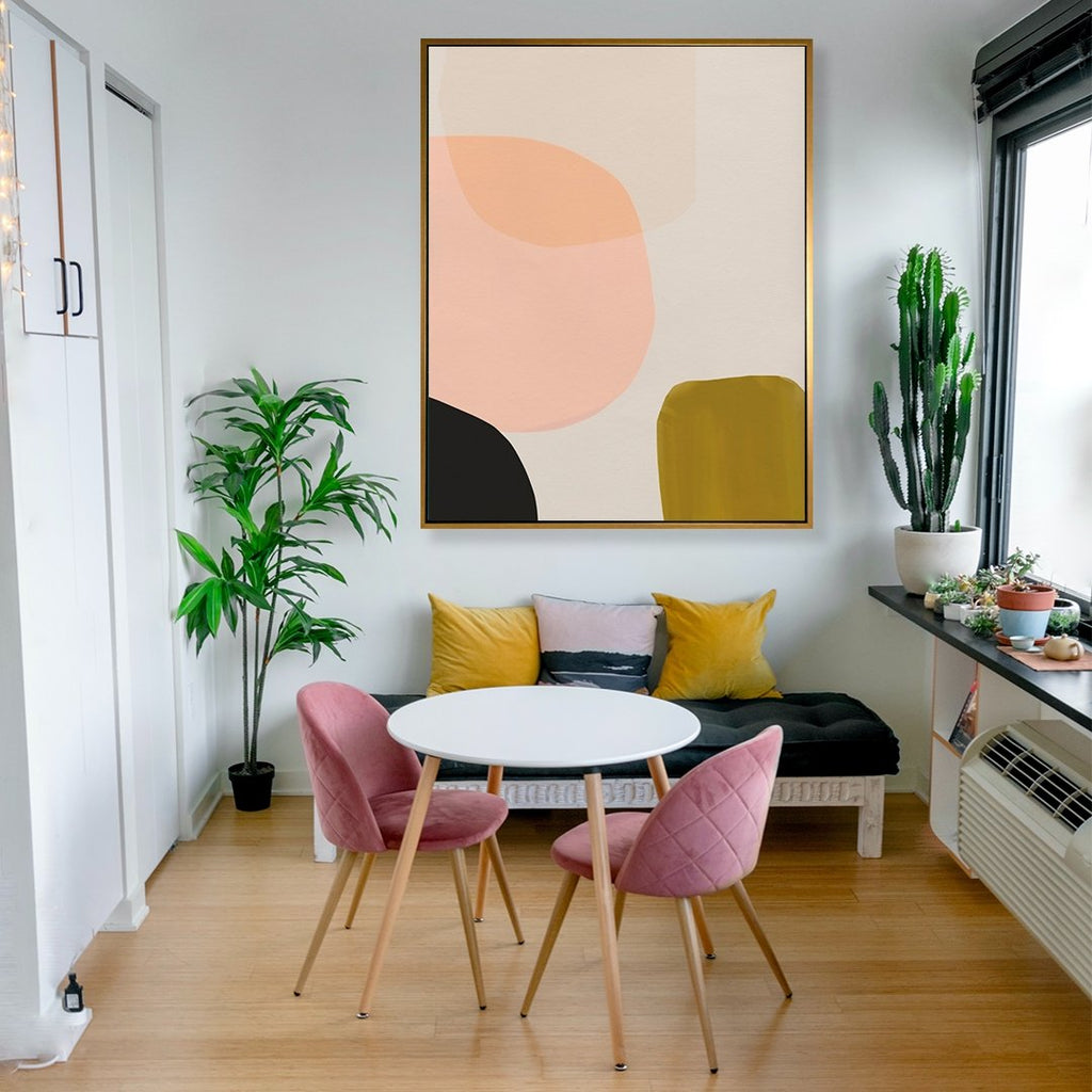 Gloop framed vertical canvas wall art piece for sale at Vybe Interior