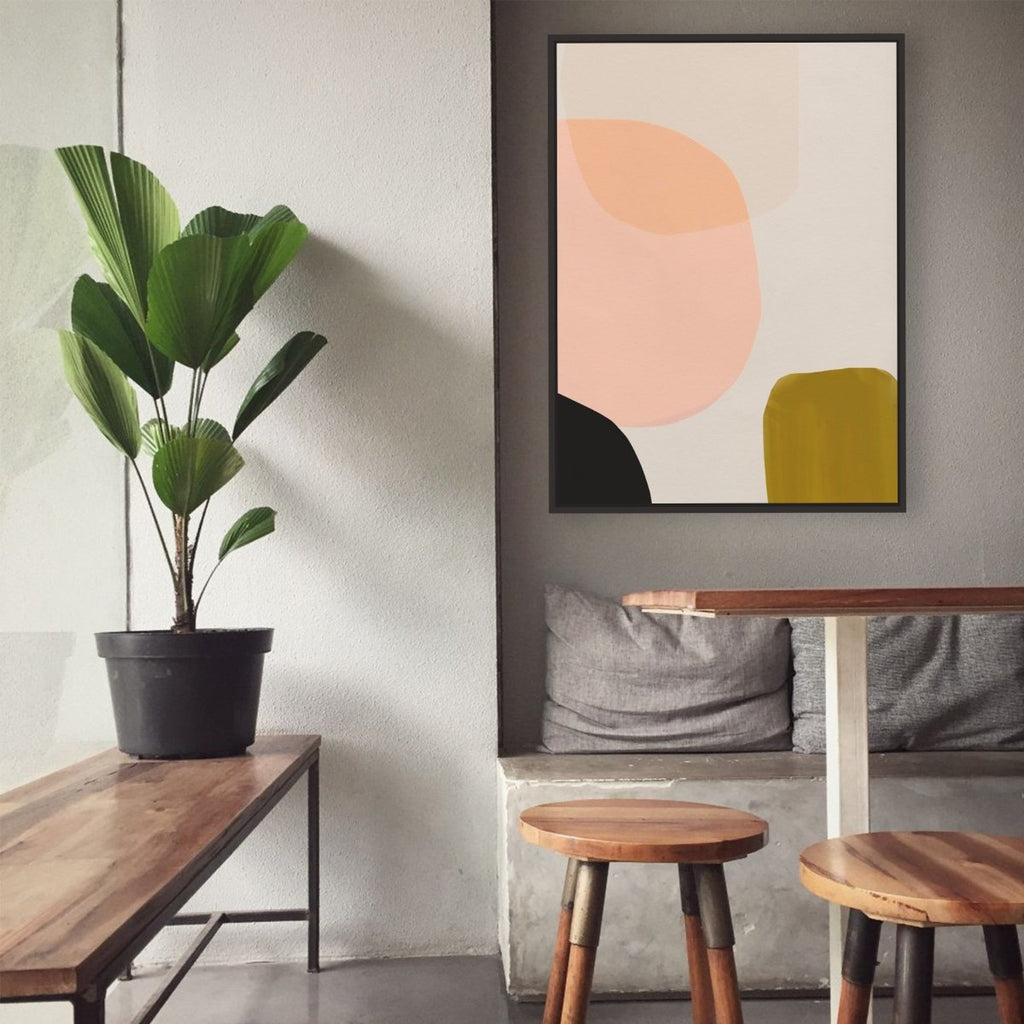 Gloop framed horizontal canvas wall art piece for sale at Vybe Interior