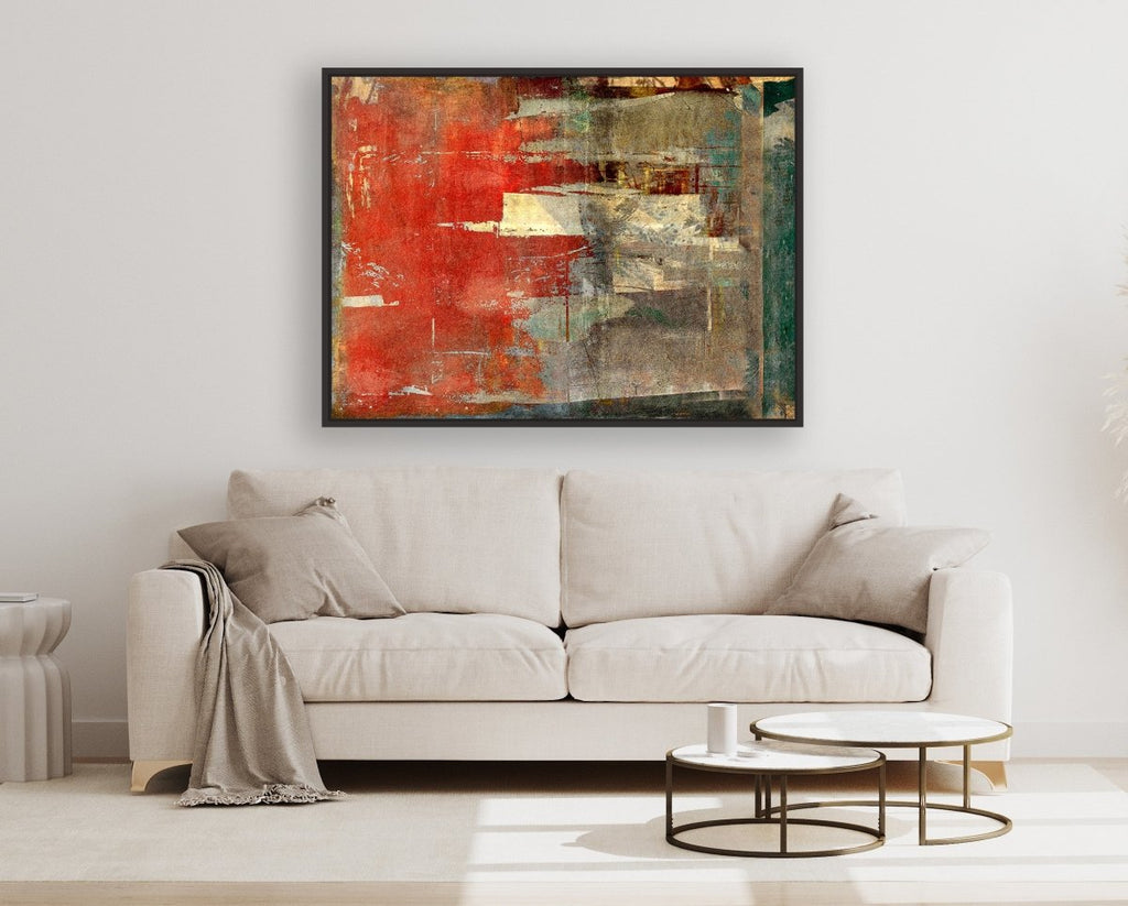Gold Crush framed horizontal canvas wall art piece for sale at Vybe Interior