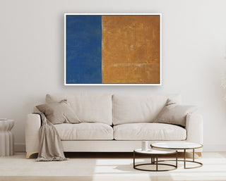 Gold Rush 1 framed horizontal large canvas wall art piece for sale at Vybe Interior