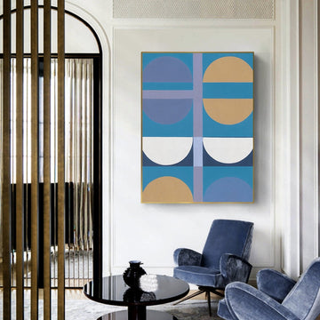 Half Circles - 3-piece Canvas Wall Art - Vybe Interior