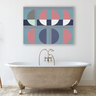 Half Circles 3 framed canvas wall art piece for sale at Vybe Interior