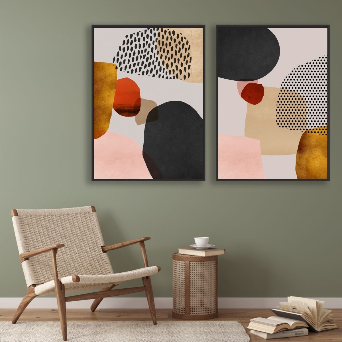 Geometric Joy - Horizontal Canvas Wall Art - Vybe Interior